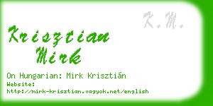 krisztian mirk business card